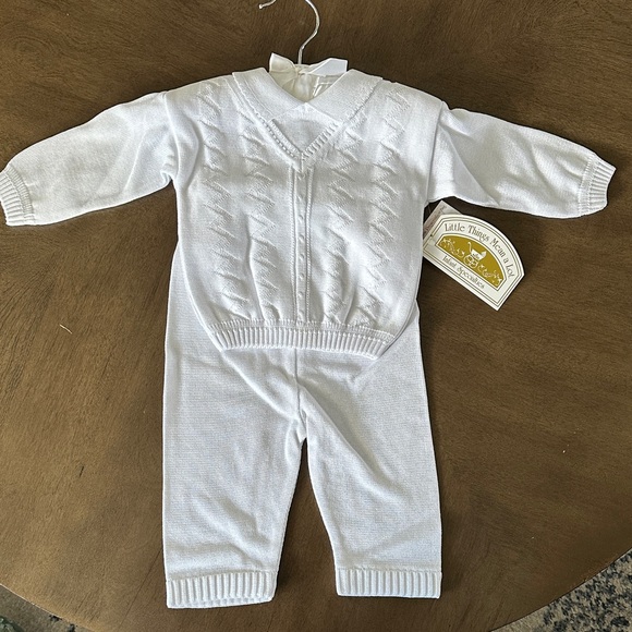 Little Things Mean a Lot Other - Little Things Mean a Lot Classic White Baby Footie